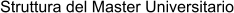 Struttura del Master Universitario